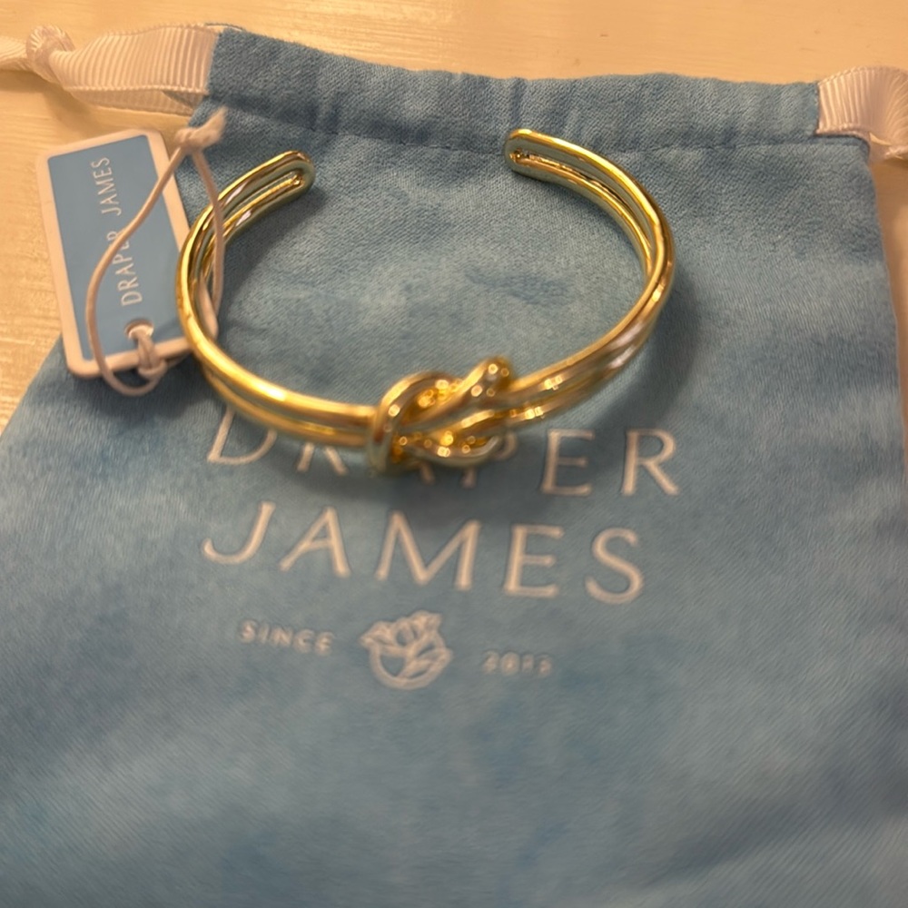NWT Draper James Knot Cuff Bracelet Gold!